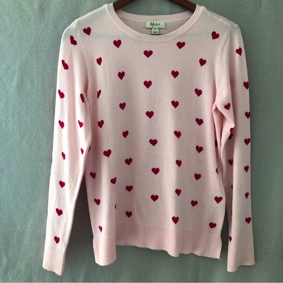 Style & Co. Sweaters - Style & Company | Pink Heart Sweater